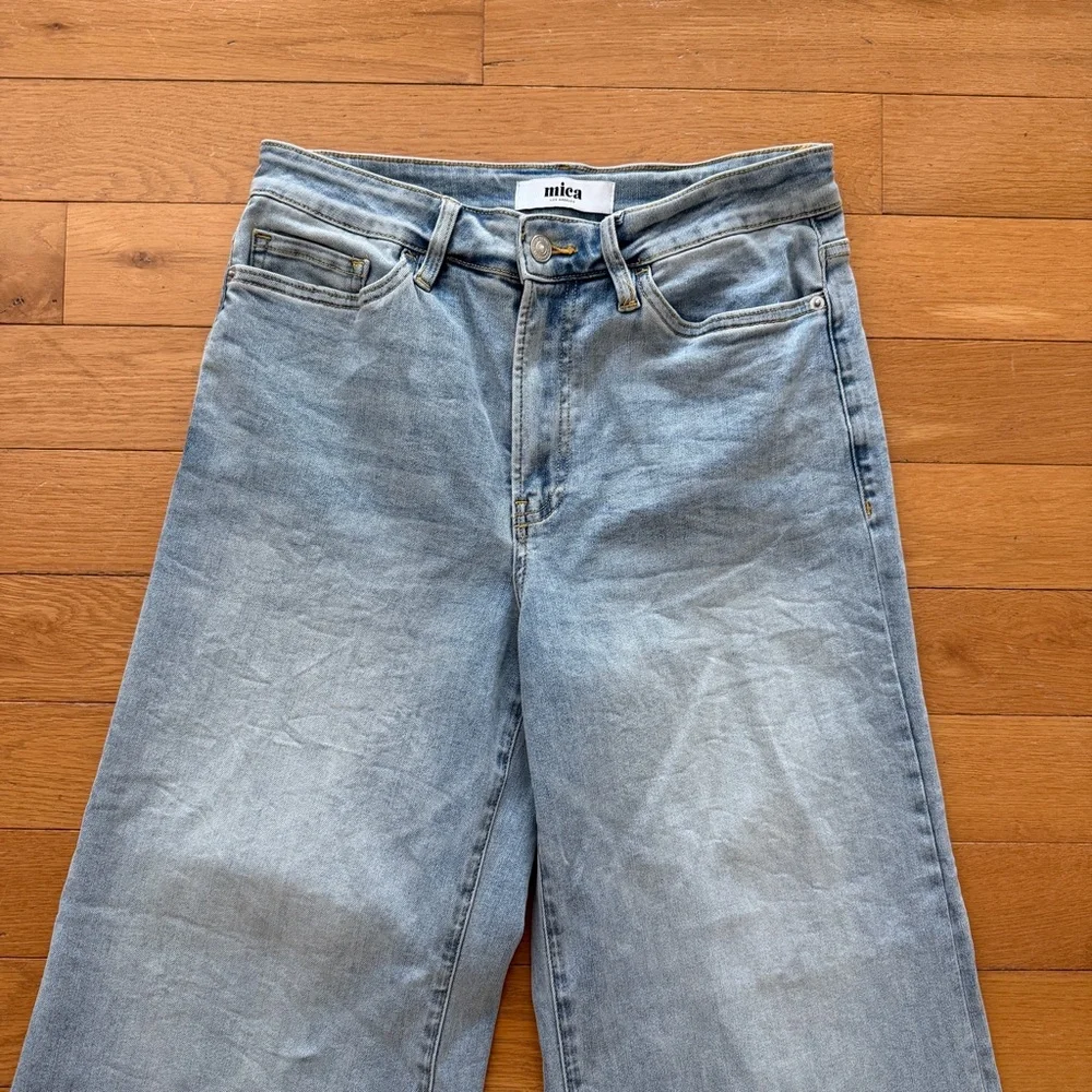 Mica High Rise Super Wide Leg Palazzo Crop Jeans Women 29 - Picture 5 of 12